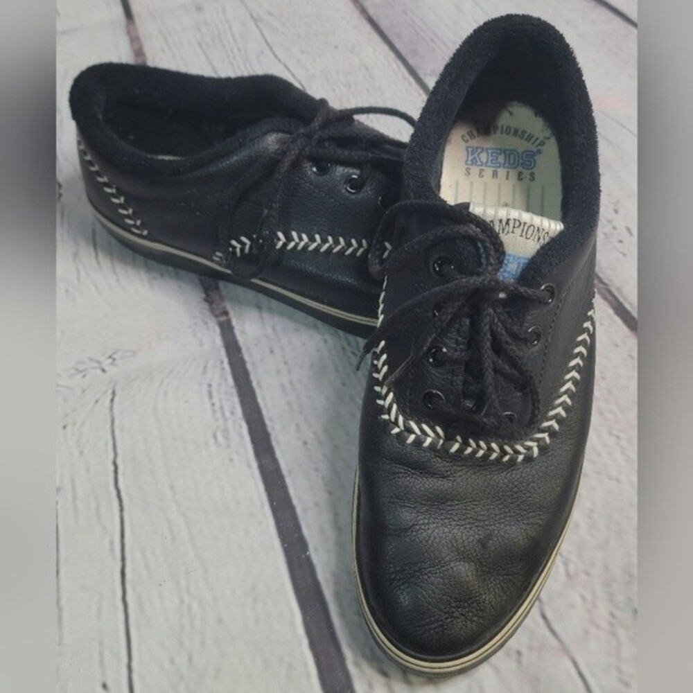 Vintage Keds Women Championship Series 1992 Tennis Shoe Sz 5.5 in Black Baseball